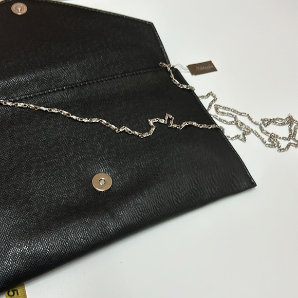 Black purse clutch white and gold stone paisley. Shoulder chain. Paisley. New - Picture 7 of 13